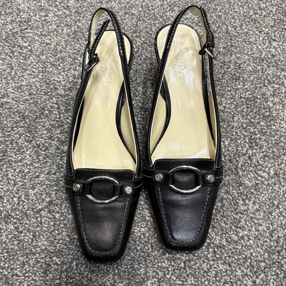 🌺 3/$20 Anne Klein Black Slingback Women's Shoes